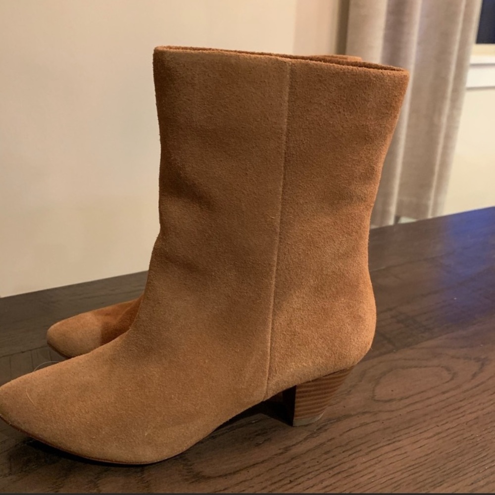 Something Navy Milo Lea  Size 5.5   Dark Tan Suede